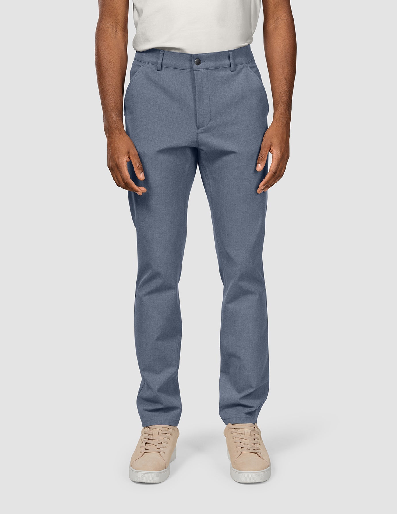 Essential Pants Slim Storm Blue Melange